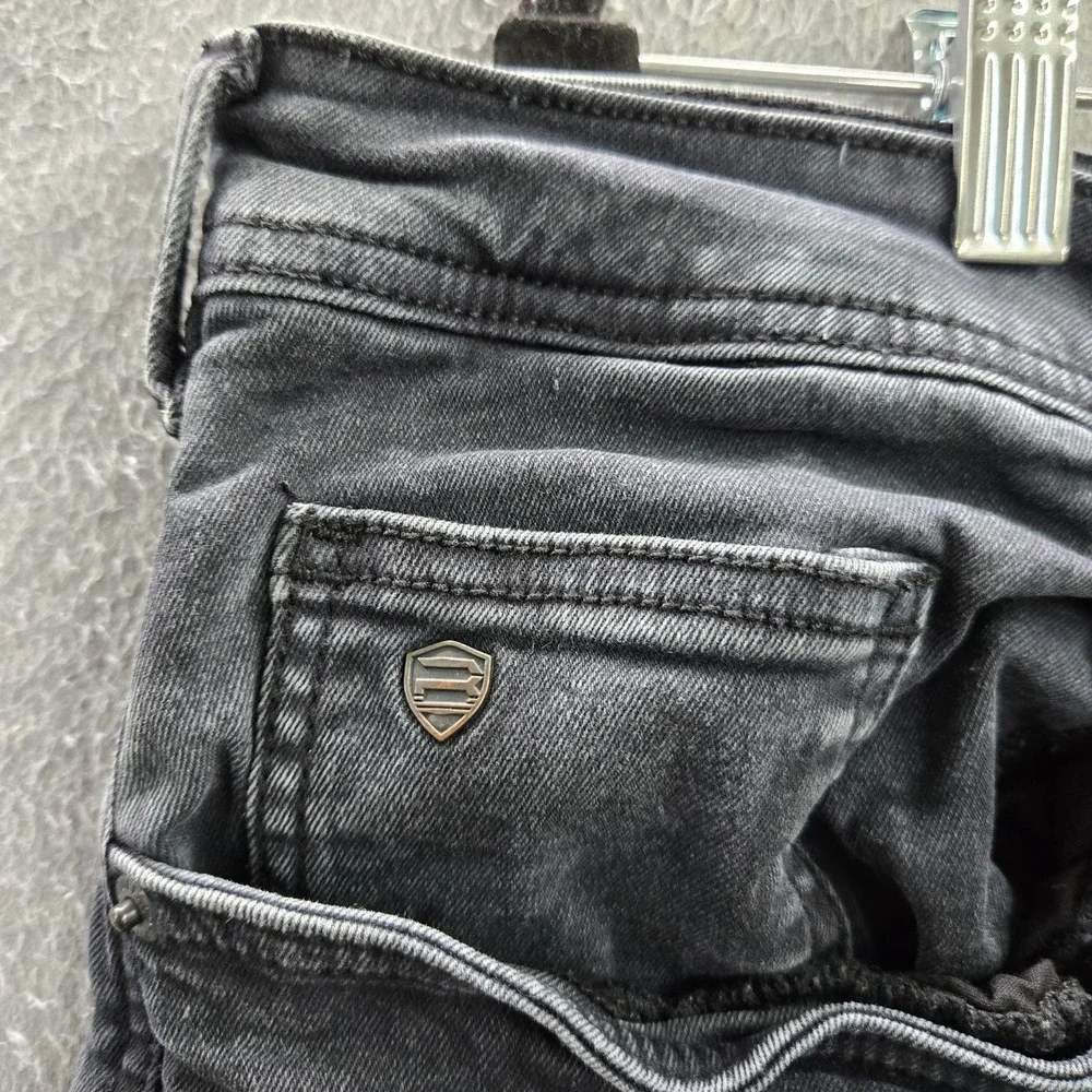 Buffalo David Bitton Men Jeans‎ 38X30 Black Denim Six-X Straight Stretch Logo